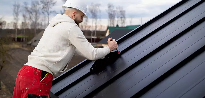 Tin Roof Ridge Cap Installation in Mount Prospect